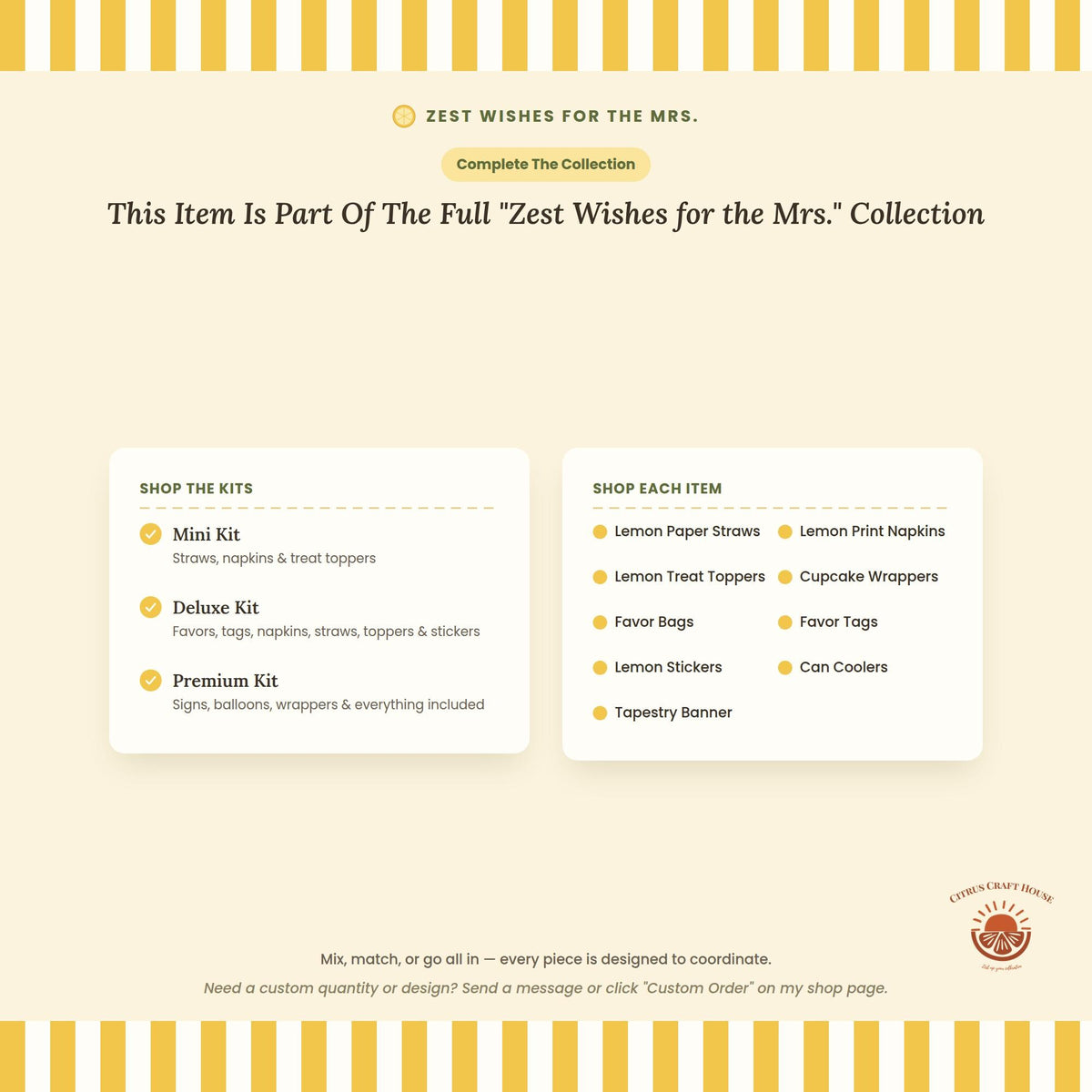 Zest Wishes for the Mrs. Favor Bags, Set of 12 – 6x9 Flat Kraft Paper Bags for Bridal Shower & Bachelorette Favors