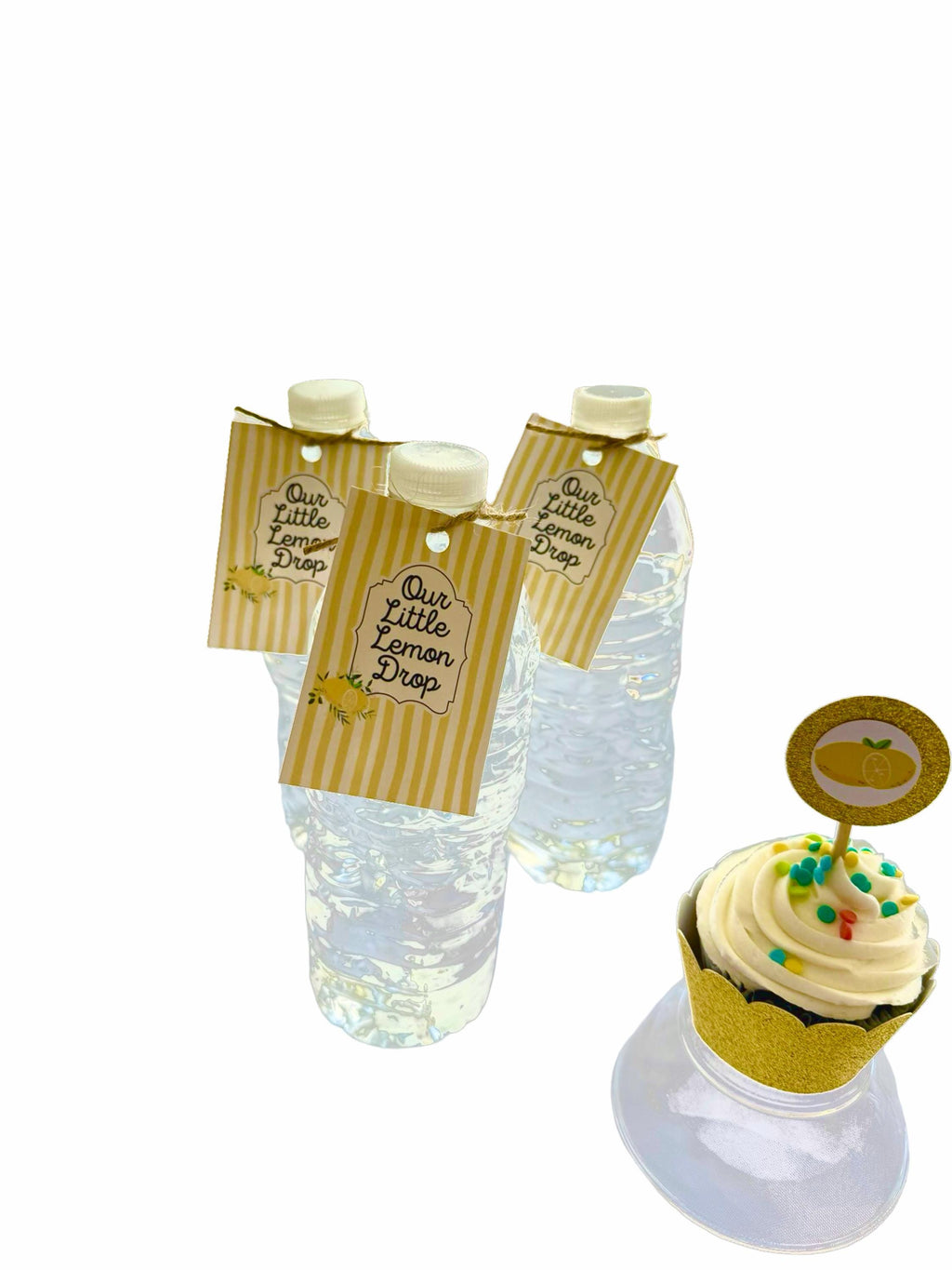 Our Little Lemon Drop Party Decor Kit | Lemon Baby Shower, Sprinkle, Birthday Set | Cardstock Signs, Latex Balloons & Favor Bags