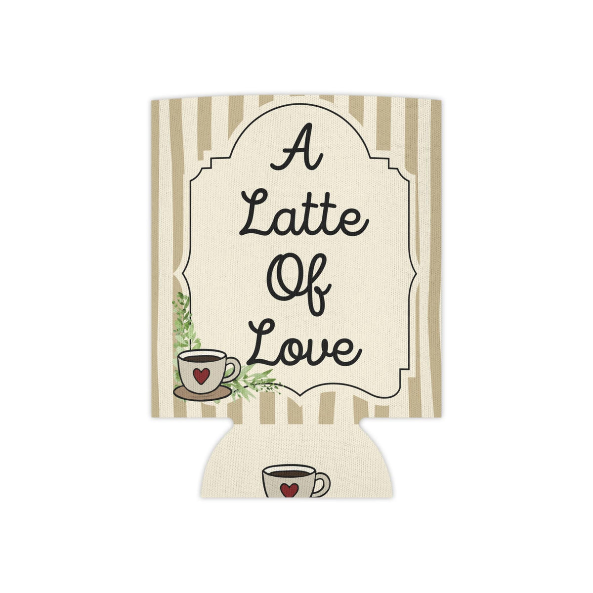 Personalized A Latte of Love Can Cooler Custom Bachelorette Bridal Can Sleeve Slim and Regular Can Sizes