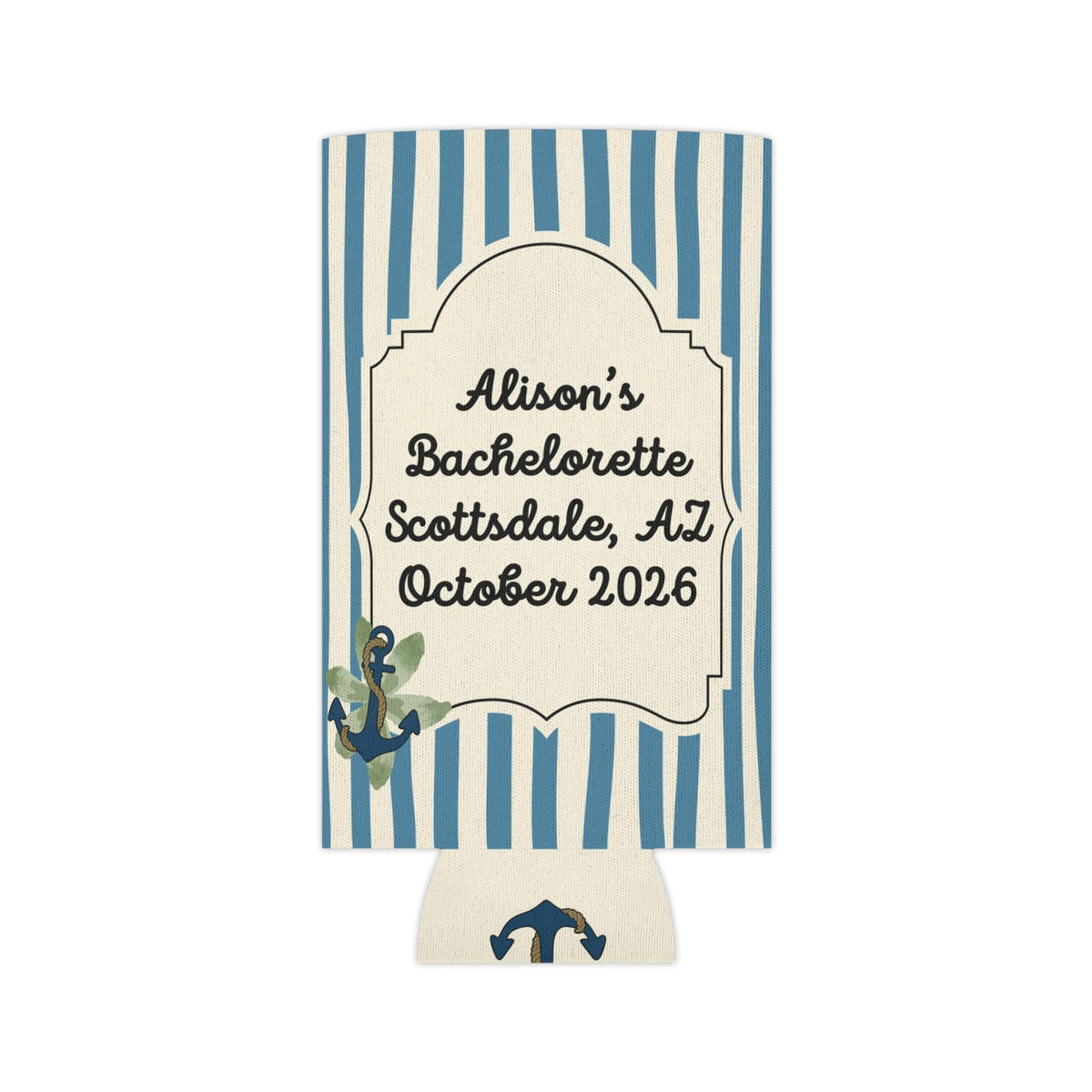 Personalized Ahoy to the Future Mrs Can Cooler Custom Bachelorette Bridal Can Sleeve Slim and Regular Can Sizes