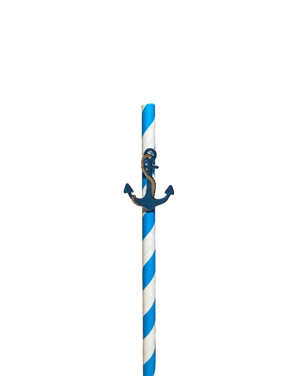 Nautical Paper Straws, Set of 12 – Eco-Friendly Paper Straws for Baby Shower, Bridal Shower & Nautical Party