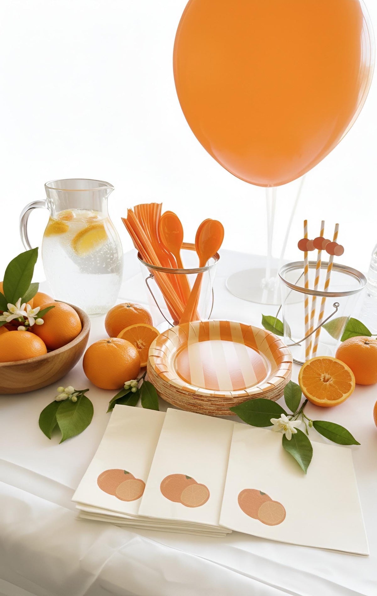 Orange You Glad She Said Yes? Bridal Shower Decor Kit | Clementine Engagement and Bachelorette Party Set | Signs, Favor Bags & More