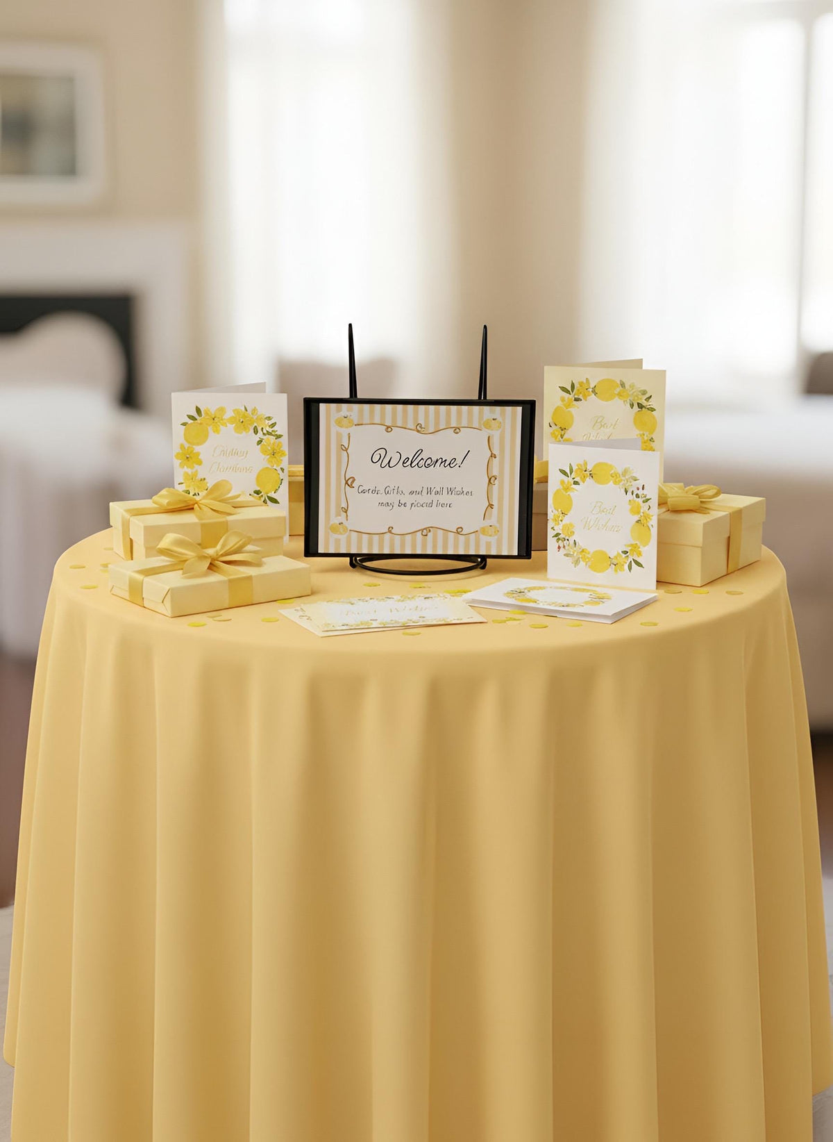 Our Little Lemon Drop Party Decor Kit | Lemon Baby Shower, Sprinkle, Birthday Set | Cardstock Signs, Latex Balloons & Favor Bags