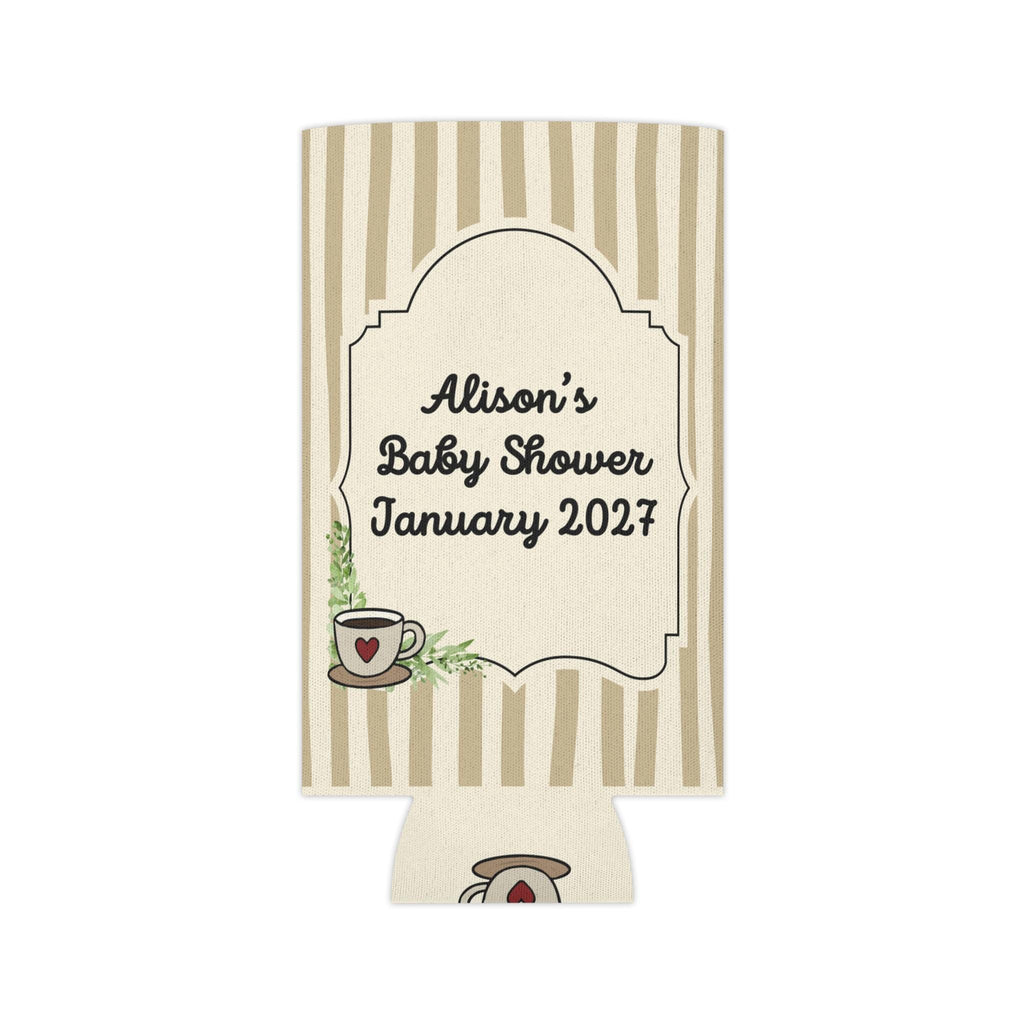 Personalized A Baby Is Brewing Can Cooler Custom Baby Shower Can Sleeve, Slim and Regular Can Sizes