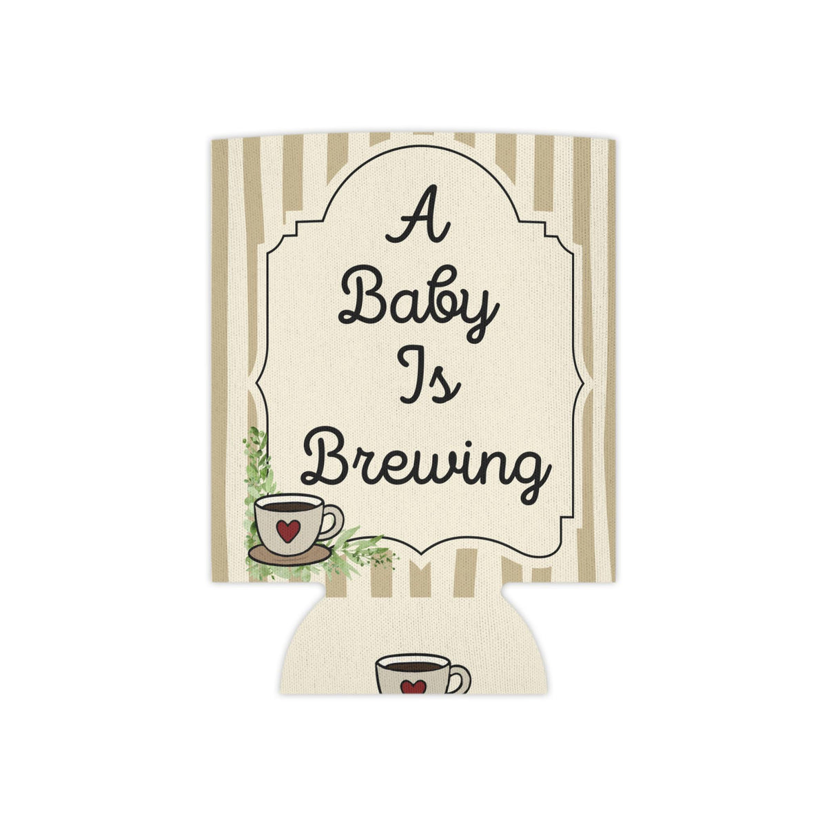 Personalized A Baby Is Brewing Can Cooler Custom Baby Shower Can Sleeve, Slim and Regular Can Sizes