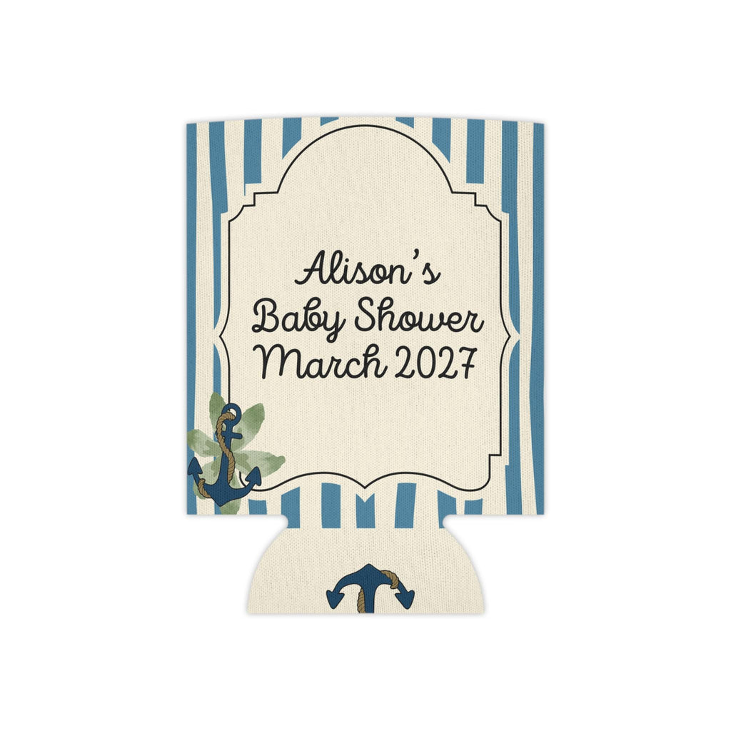 Personalized Ship Happens Can Cooler  Custom Baby Shower Can Sleeve, Slim and Regular Can Sizes