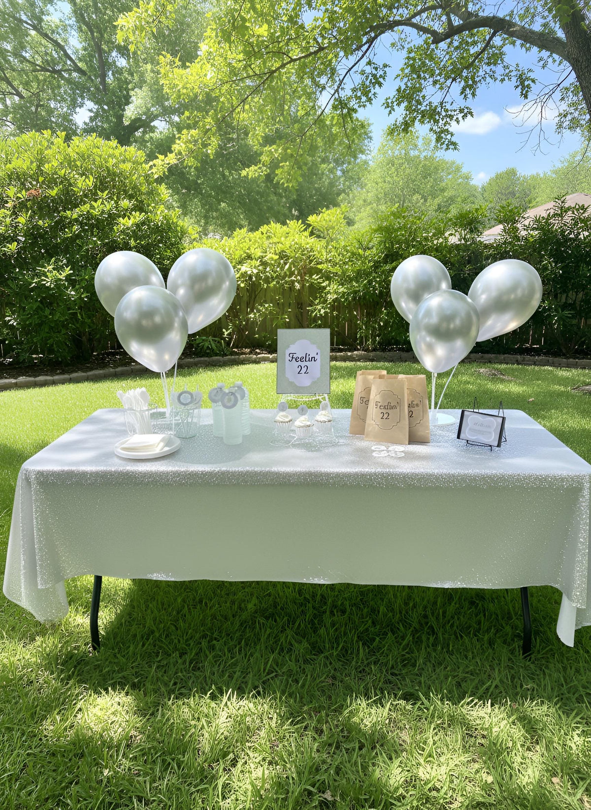 Feeling 22 Birthday Decor Kit | Glam Milestone Birthday Party Set | Rose Gold, Gold, Silver & Black Options
