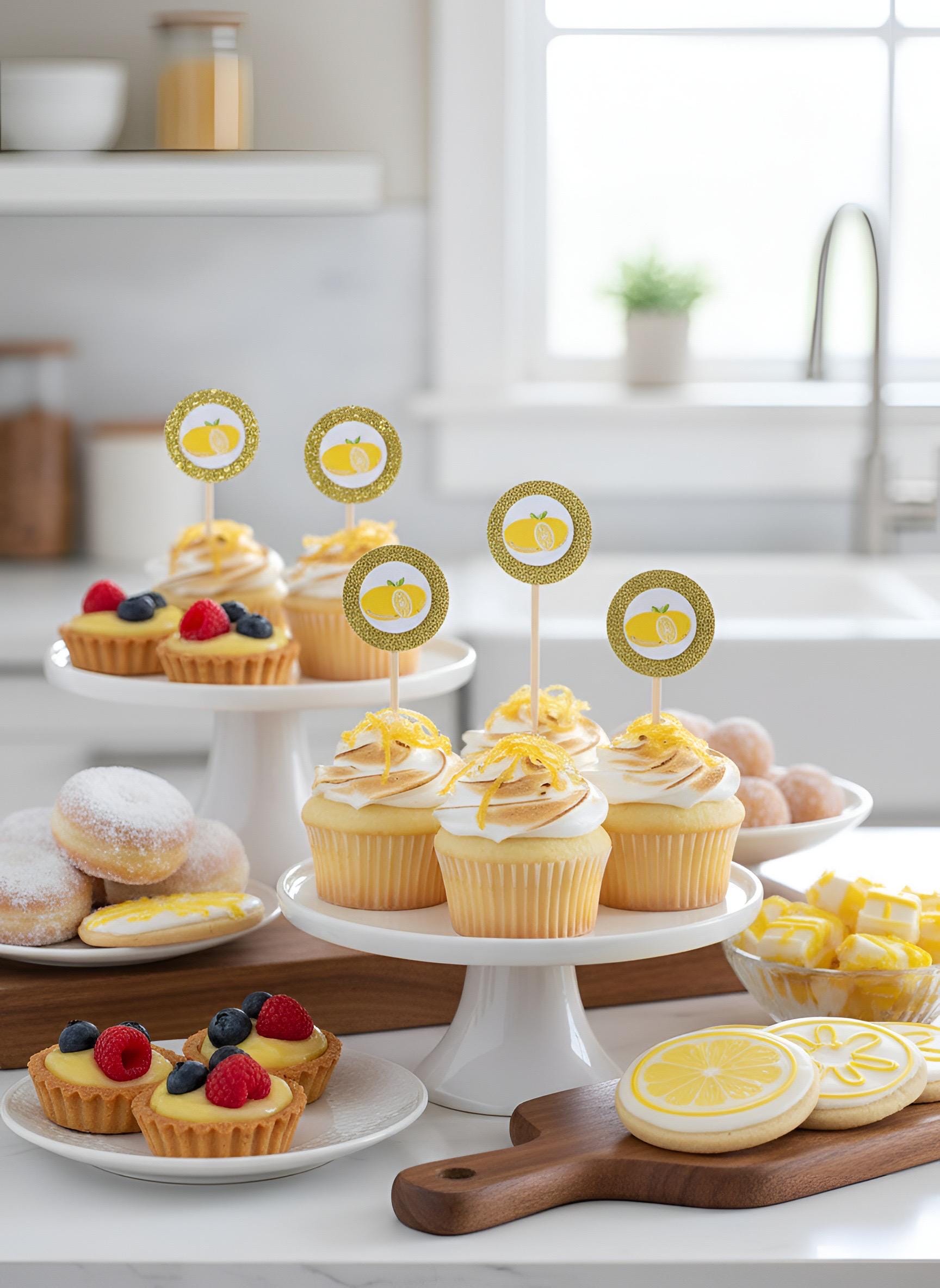 Our Little Lemon Drop Party Decor Kit | Lemon Baby Shower, Sprinkle, Birthday Set | Cardstock Signs, Latex Balloons & Favor Bags