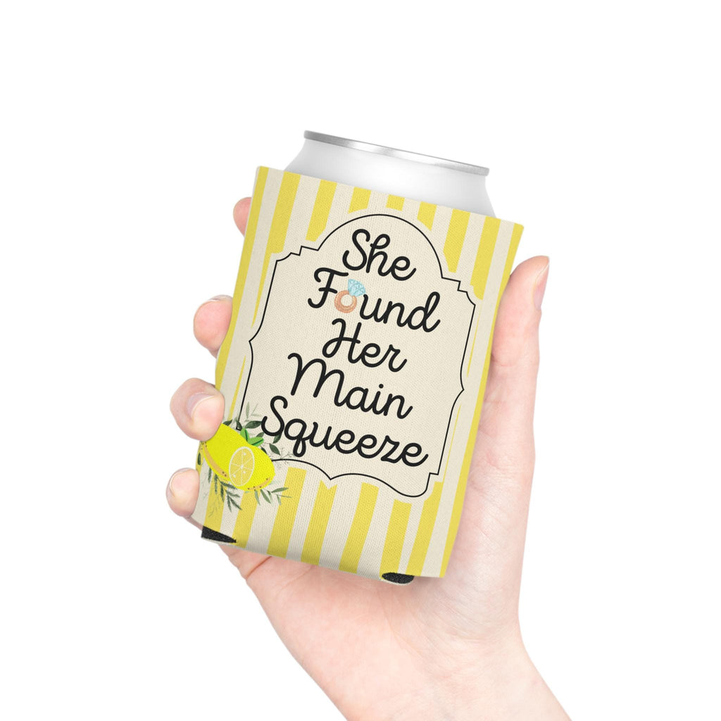 Personalized She Found Her Main Squeeze Can Cooler Custom Bachelorette Bridal Can Sleeve Slim and Regular Can Sizes