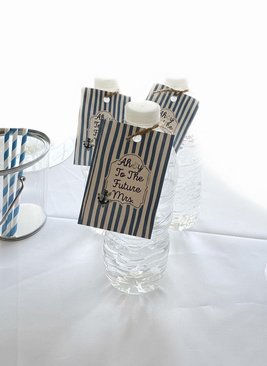 Ahoy To The Future Mrs." Bridal Shower Decor Kit | Nautical Bachelorette Party Set | Signs, Balloons, Favor Bags and More