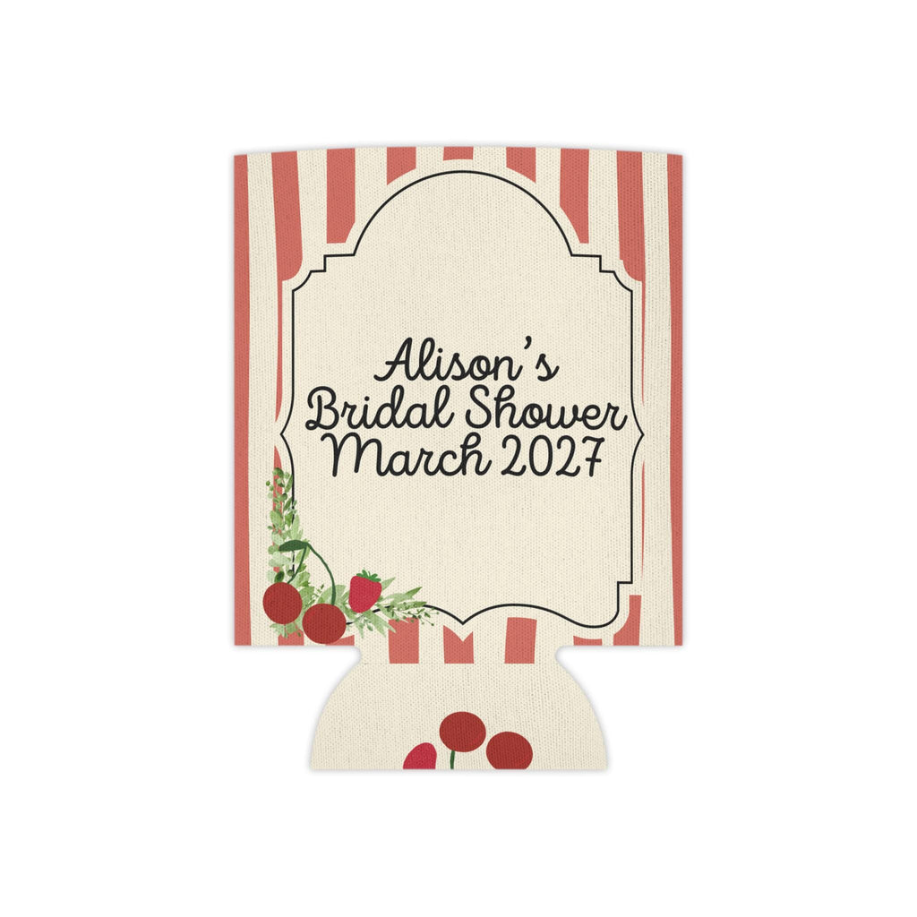 Personalized "Berry In Love" Can Cooler Custom Bachelorette Can Sleeve, Slim & Regular Can Sizes