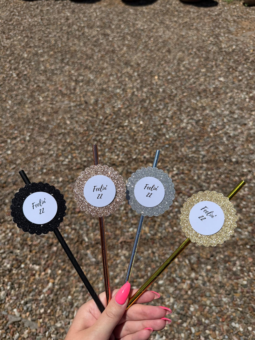 Feeling 22 Birthday Decor Kit | Glam Milestone Birthday Party Set | Rose Gold, Gold, Silver & Black Options