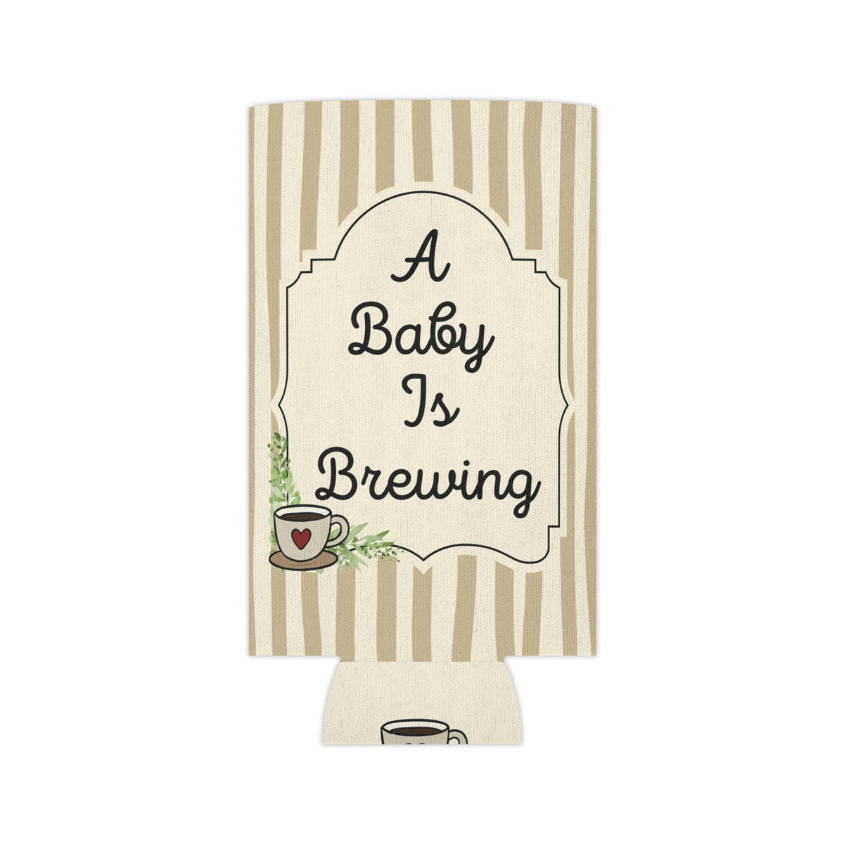 Personalized A Baby Is Brewing Can Cooler Custom Baby Shower Can Sleeve, Slim and Regular Can Sizes