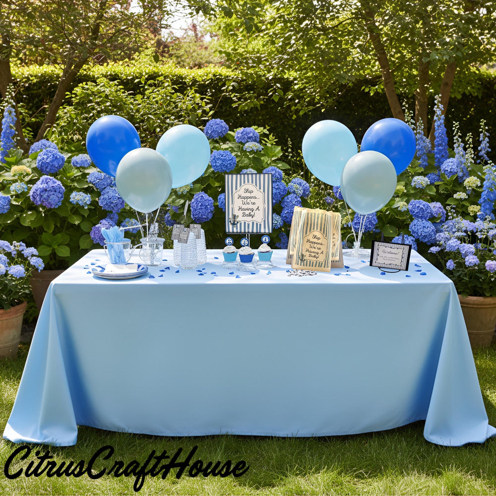 Ship Happens... We're Having A Baby! Baby Shower Decor Kit | Nautical Baby Sprinkle Party Set | Signs, Balloons, Favor Bags and  More