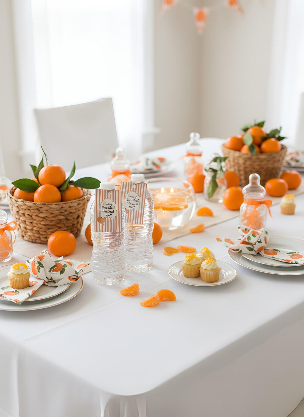 Orange You Glad She Said Yes? Bridal Shower Decor Kit | Clementine Engagement and Bachelorette Party Set | Signs, Favor Bags & More