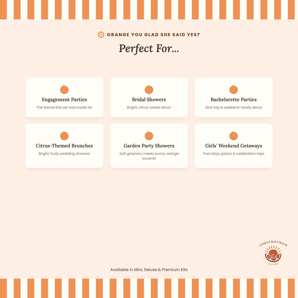 Orange You Glad She Said Yes?Favor Bags, Set of 12 – 6x9 Flat Kraft Paper Bags for Engagement & Bridal Shower Favors