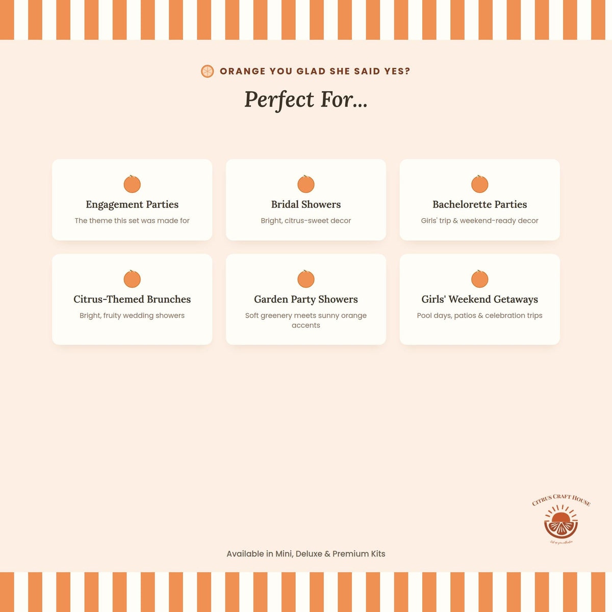Orange You Glad She Said Yes?Favor Bags, Set of 12 – 6x9 Flat Kraft Paper Bags for Engagement & Bridal Shower Favors