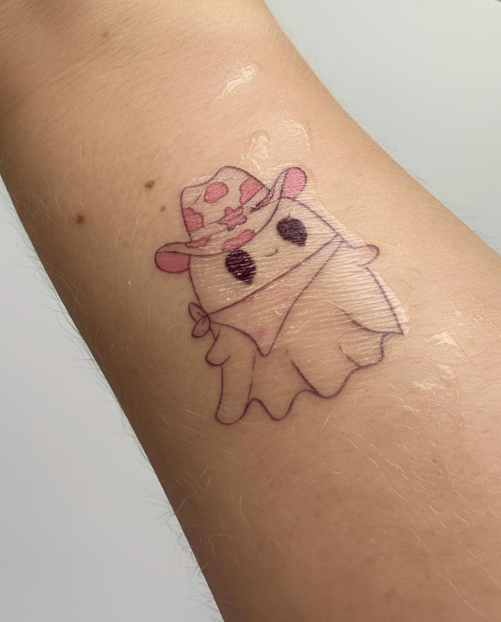 Pastel Halloween Temporary Tattoos | Cute Ghost Bat Skeleton Kids Tattoos | Trick or Treat Party Favor | 56 Pack Ready to Apply
