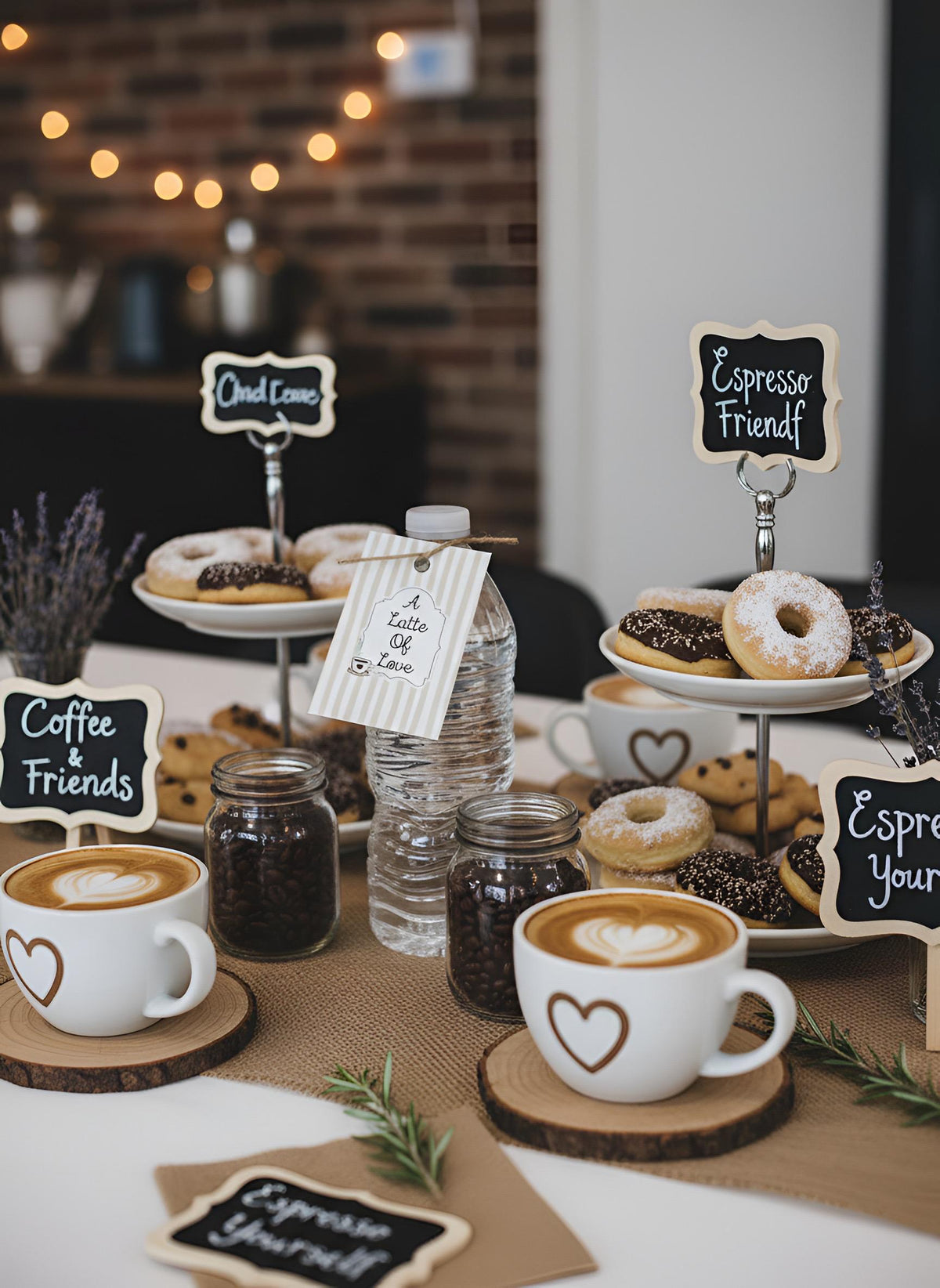 A Latte of Love Bridal Shower Decor Kit | Coffee Themed Bachelorette Party Set | Signs, Balloons, Favor Bags & More