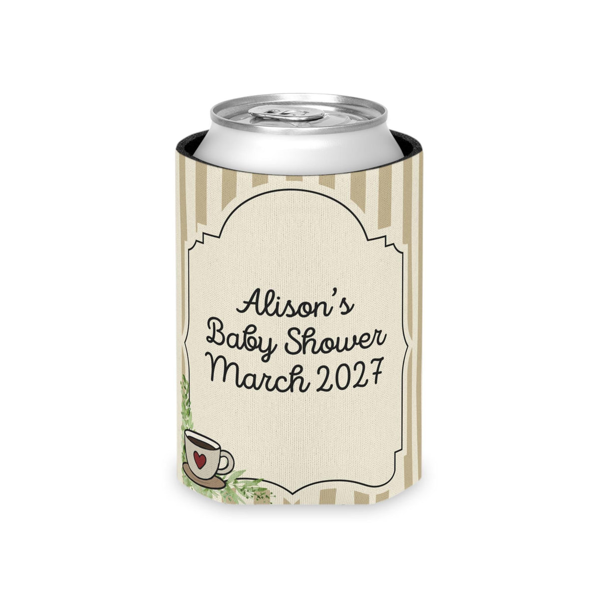 Personalized A Baby Is Brewing Can Cooler Custom Baby Shower Can Sleeve, Slim and Regular Can Sizes