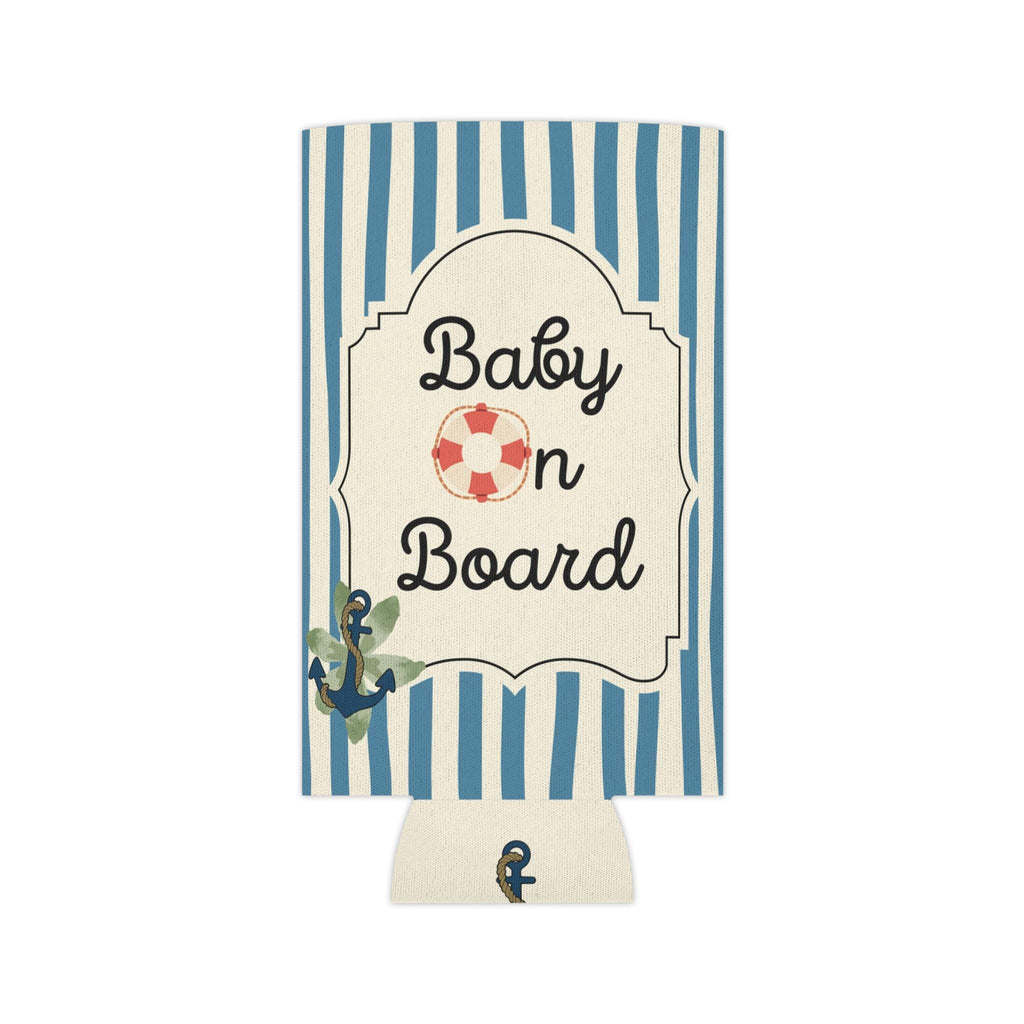 Personalized Baby On Board Can Cooler Custom Baby Shower Can Sleeve, Slim and Regular Can Sizes