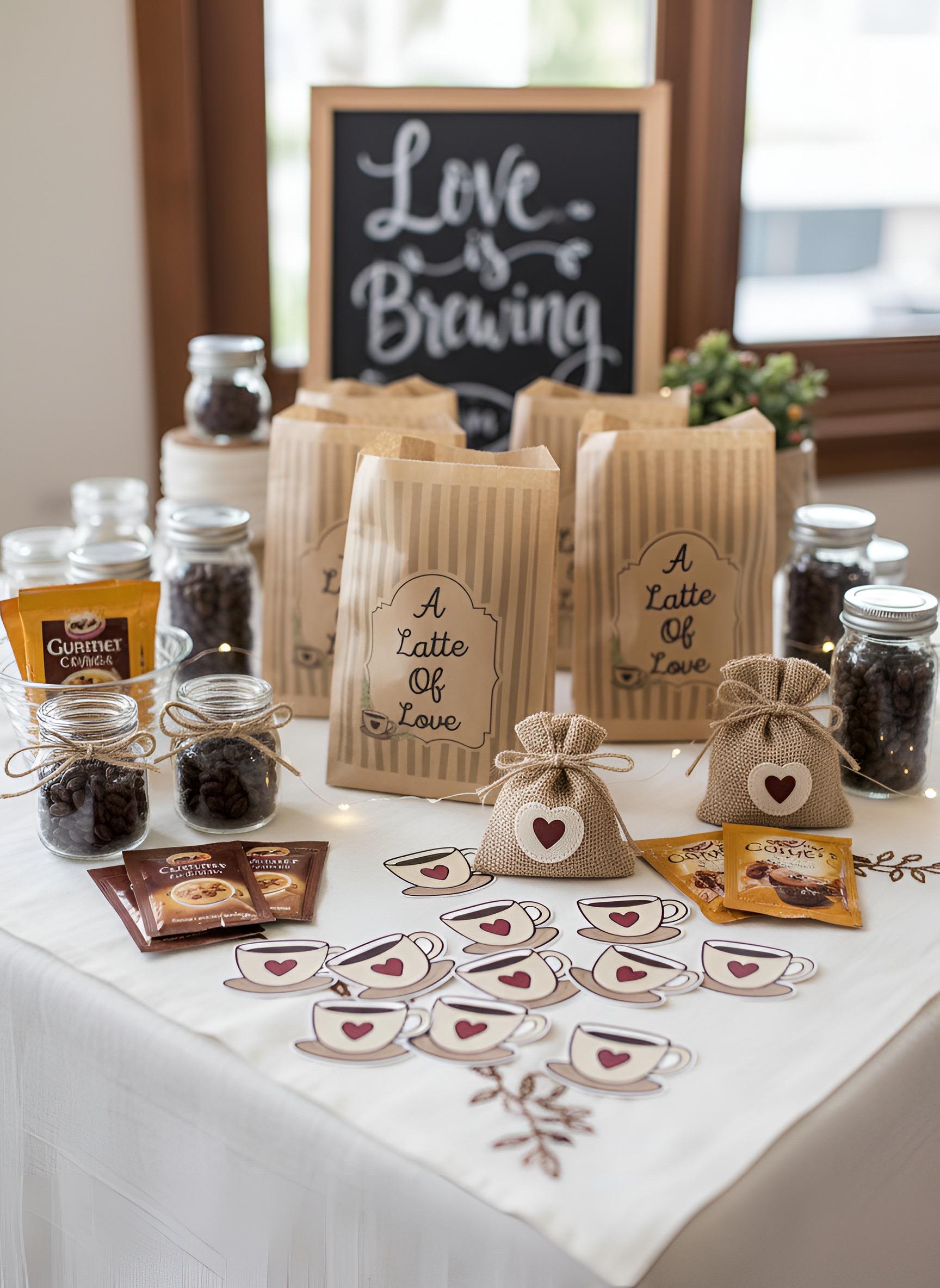 A Latte of Love Bridal Shower Decor Kit | Coffee Themed Bachelorette Party Set | Signs, Balloons, Favor Bags & More