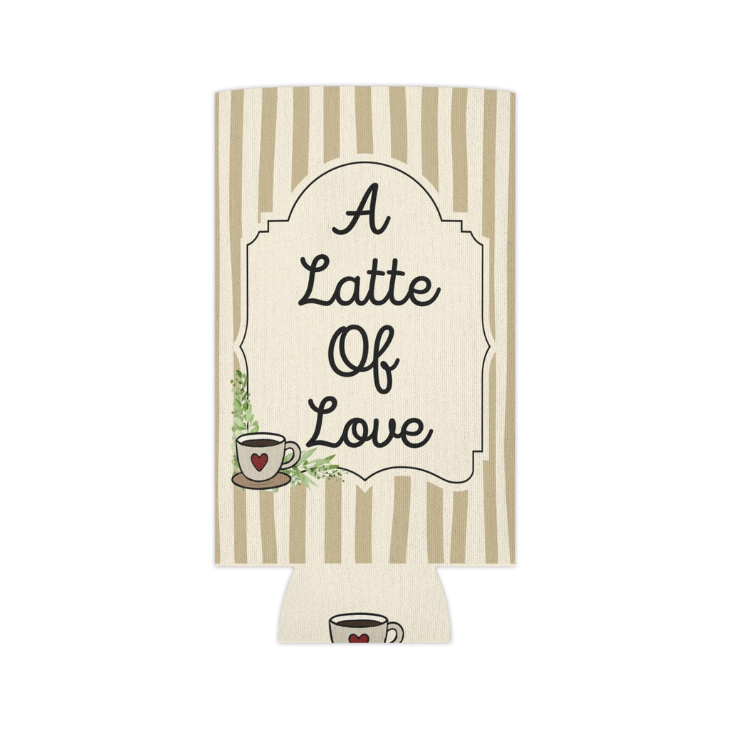 Personalized A Latte of Love Can Cooler Custom Bachelorette Bridal Can Sleeve Slim and Regular Can Sizes
