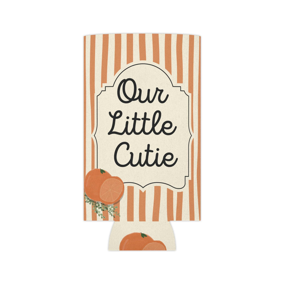 Personalized Our Little Cutie Can Cooler Custom Baby Shower Can Sleeve, Slim and Regular Can Sizes