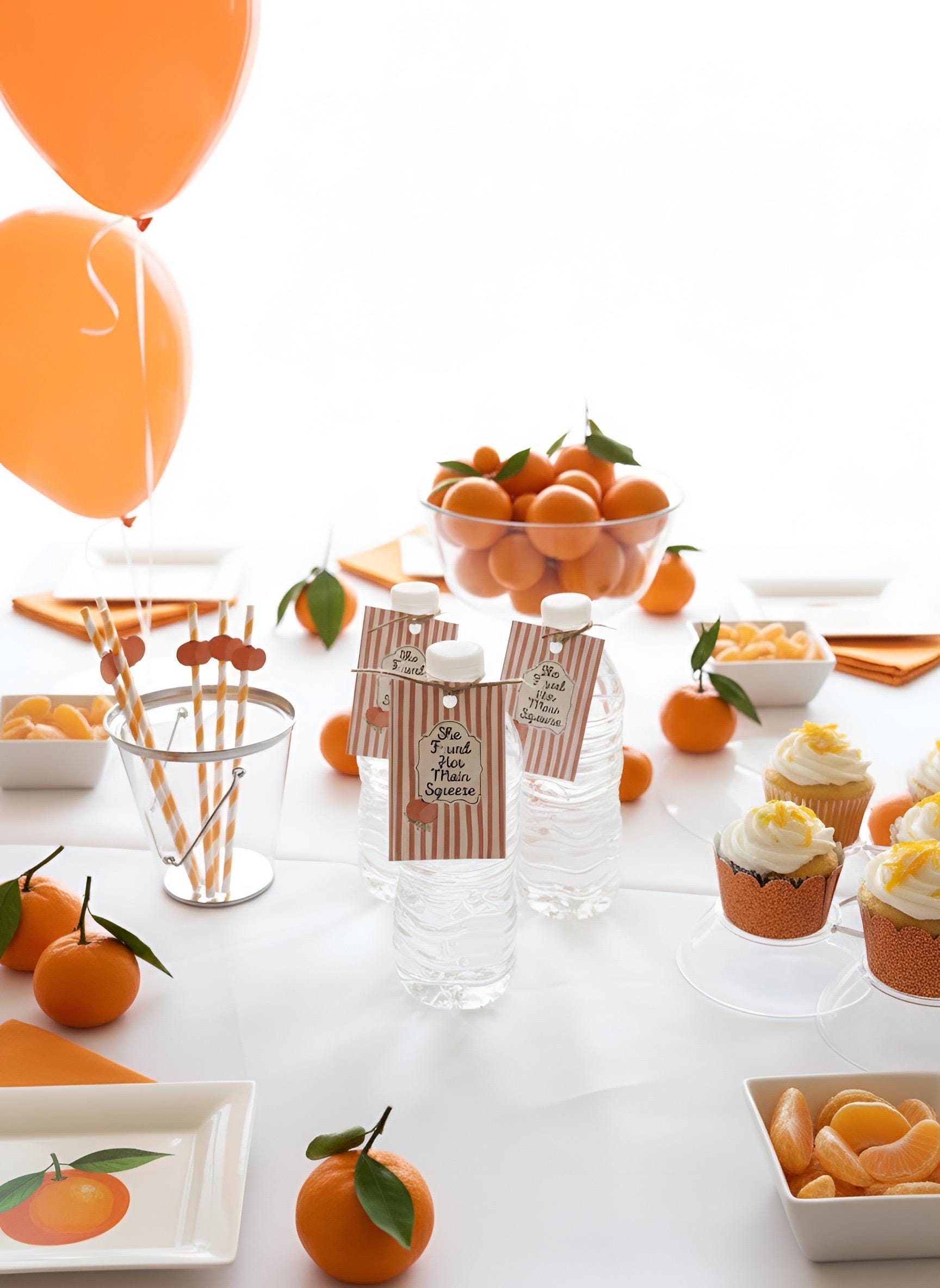 She Found Her Main Squeeze Bridal Shower Decor Kit | Clementine Orange Bachelorette Party Set | Signs, Balloons, Favor Bags & More
