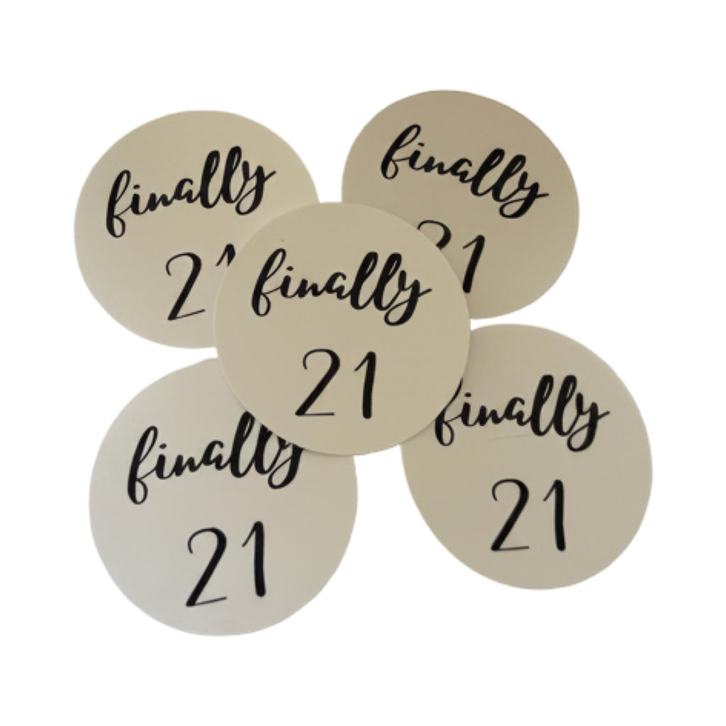 Finally 21 Birthday Decor Kit | Glam 21st Birthday Party Set | Rose Gold, Gold, Silver & Black Options