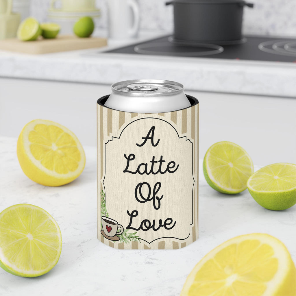 Personalized A Latte of Love Can Cooler Custom Bachelorette Bridal Can Sleeve Slim and Regular Can Sizes