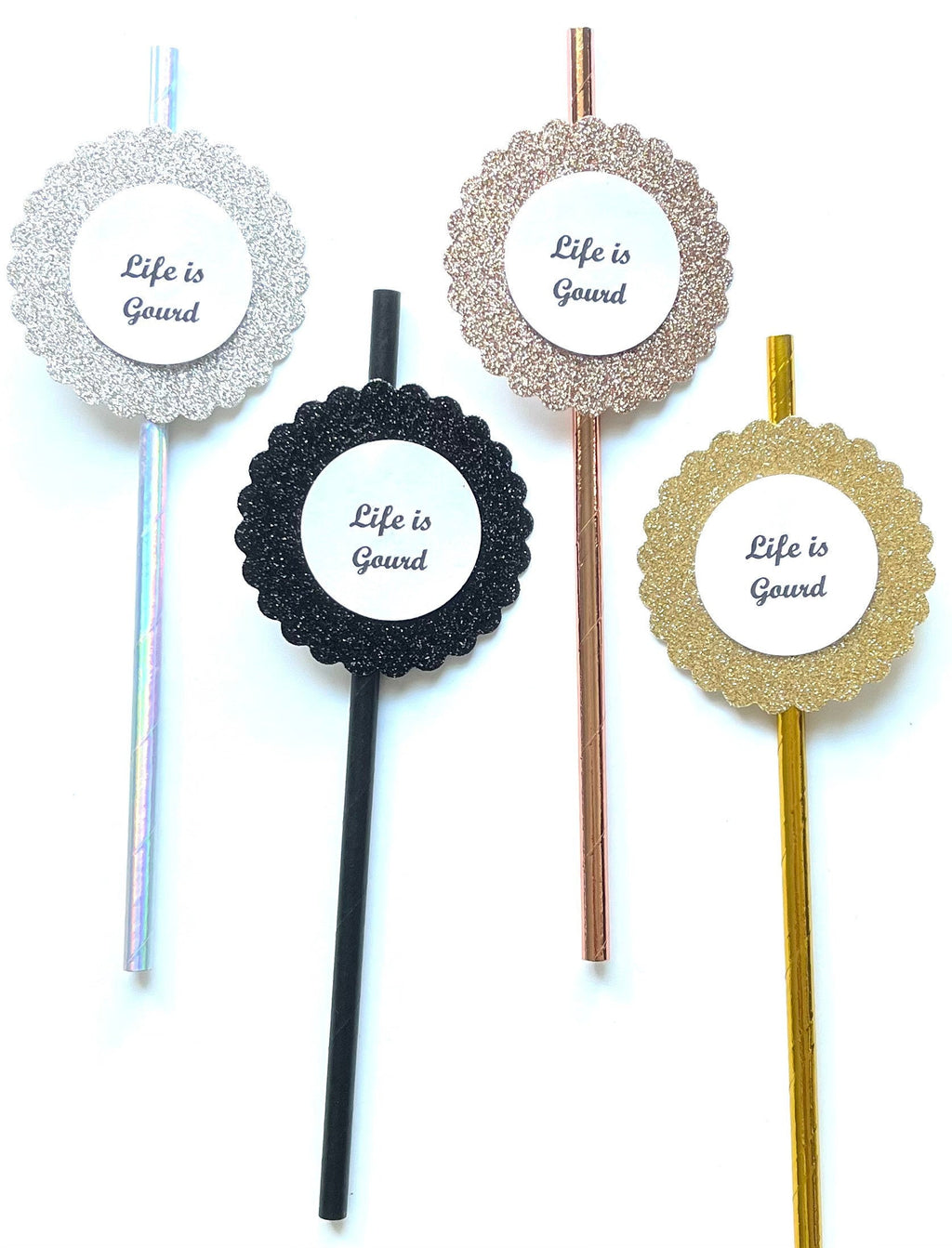 Life is Gourd Fall Thanksgiving Party Decor Paper Straws - Good Life Relax - Set of 12 Straws - Party Favors- Coffee Bar- Tiered Tray