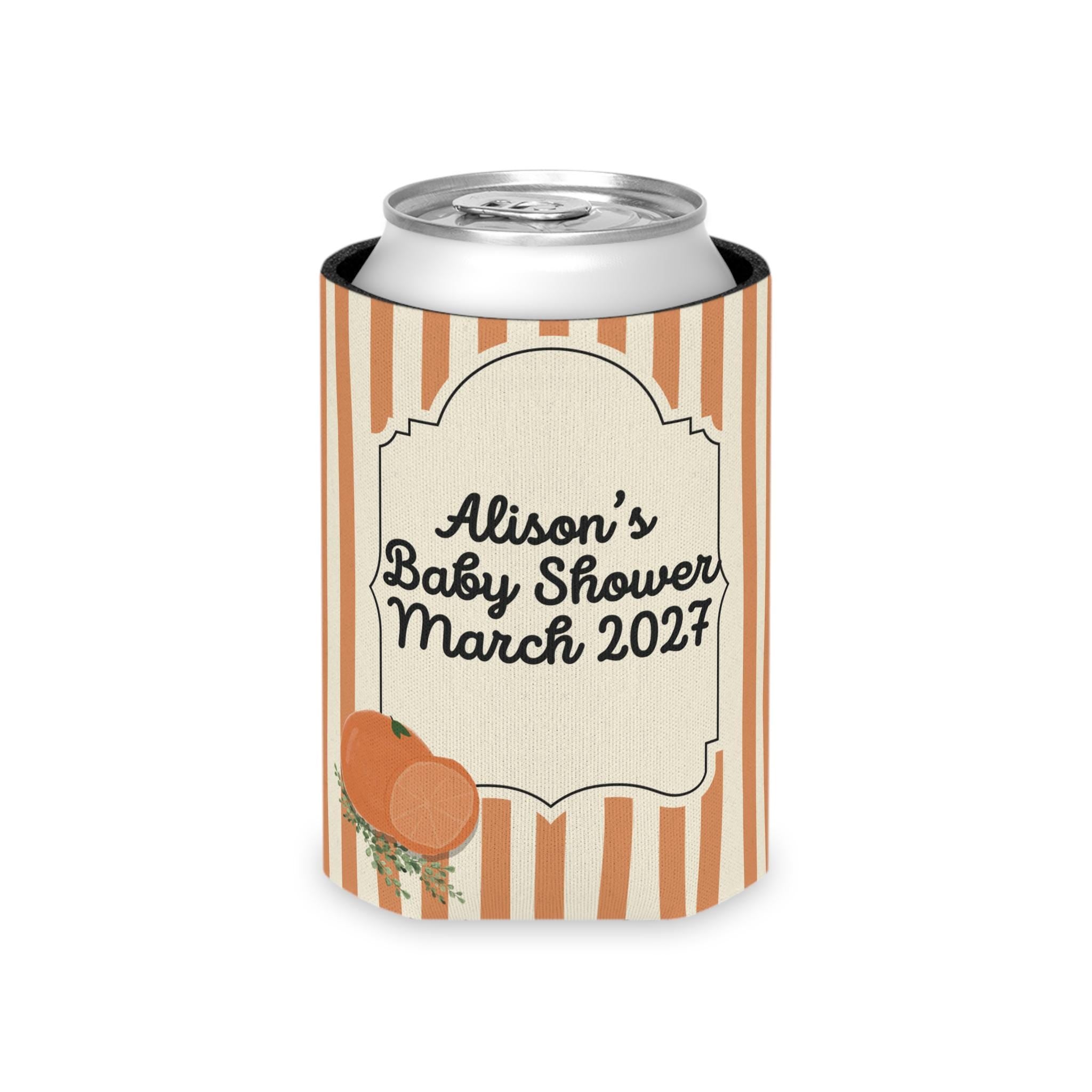 Personalized Our Little Cutie Can Cooler Custom Baby Shower Can Sleeve, Slim and Regular Can Sizes