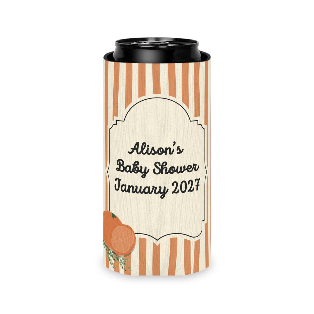 Personalized Our Little Cutie Can Cooler Custom Baby Shower Can Sleeve, Slim and Regular Can Sizes