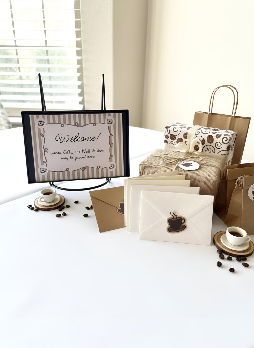 A Baby Is Brewing Baby Shower Decor Kit | Coffee Themed Baby Sprinkle Party Set | Signs, Balloons, Favor Bags & More