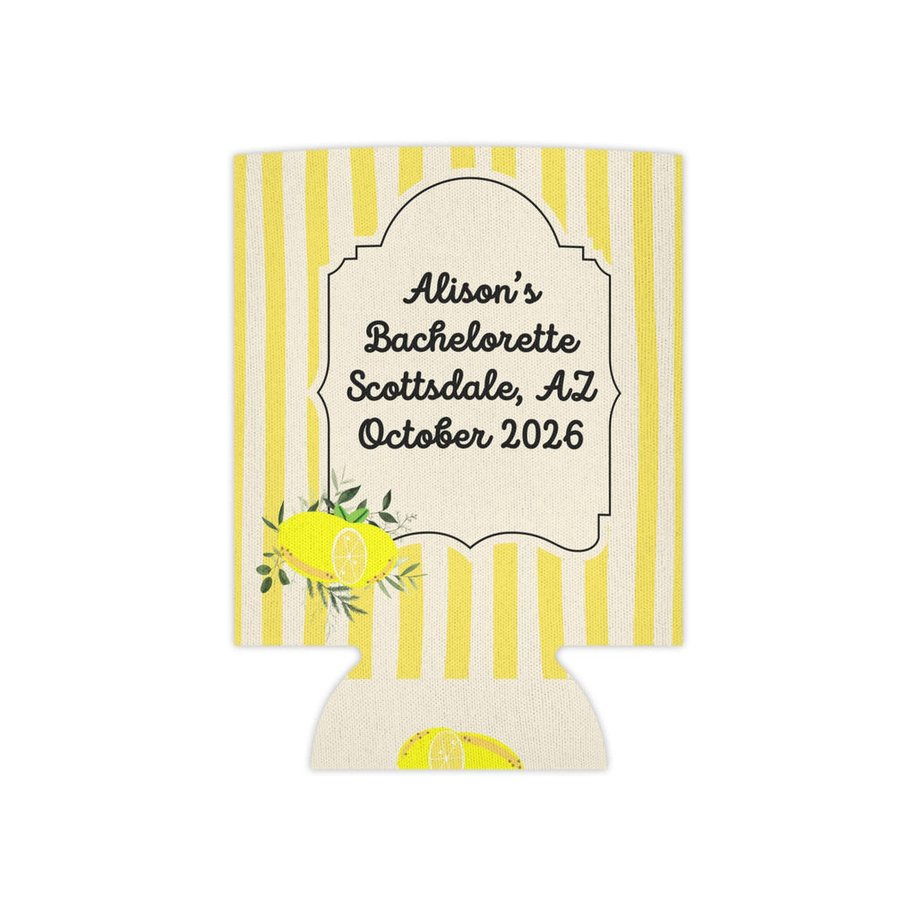 Personalized Zest Wishes for the Mrs Can Cooler Custom Bachelorette Bridal Can Sleeve Slim and Regular Can Sizes