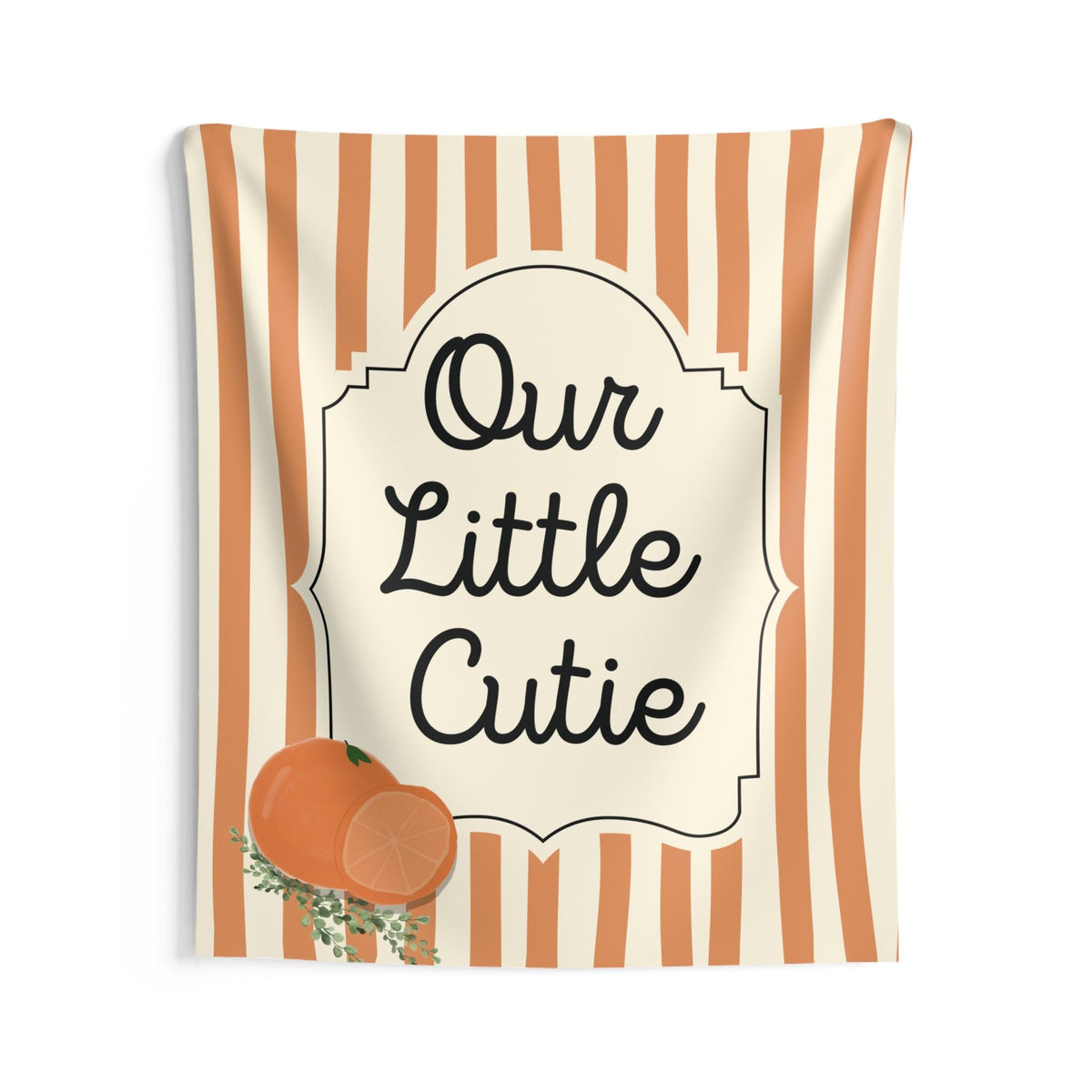 Personalized Our Little Cutie Tapestry Banner Polyester Wall Hanging Backdrop, 4 Sizes for Baby Shower