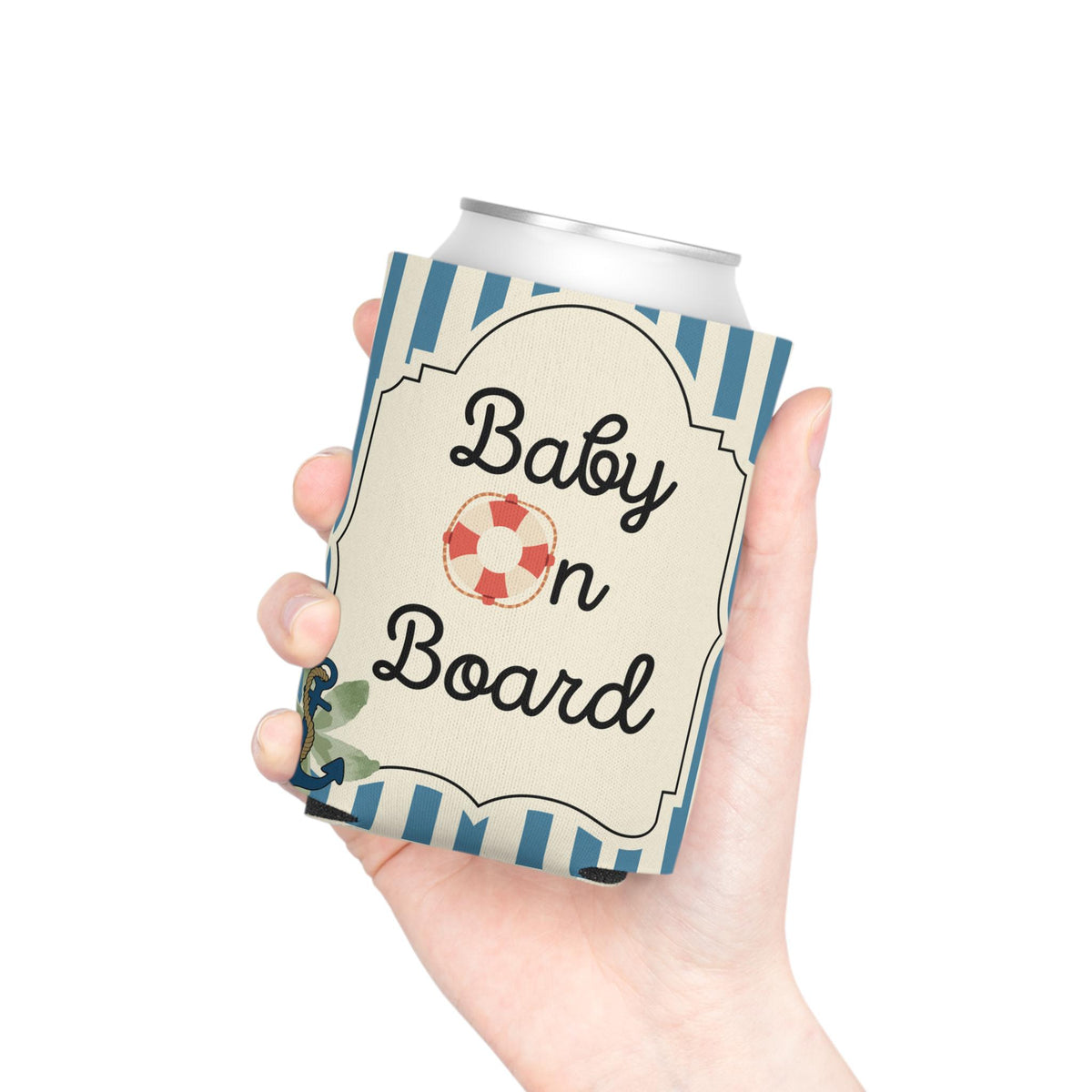 Personalized Baby On Board Can Cooler Custom Baby Shower Can Sleeve, Slim and Regular Can Sizes