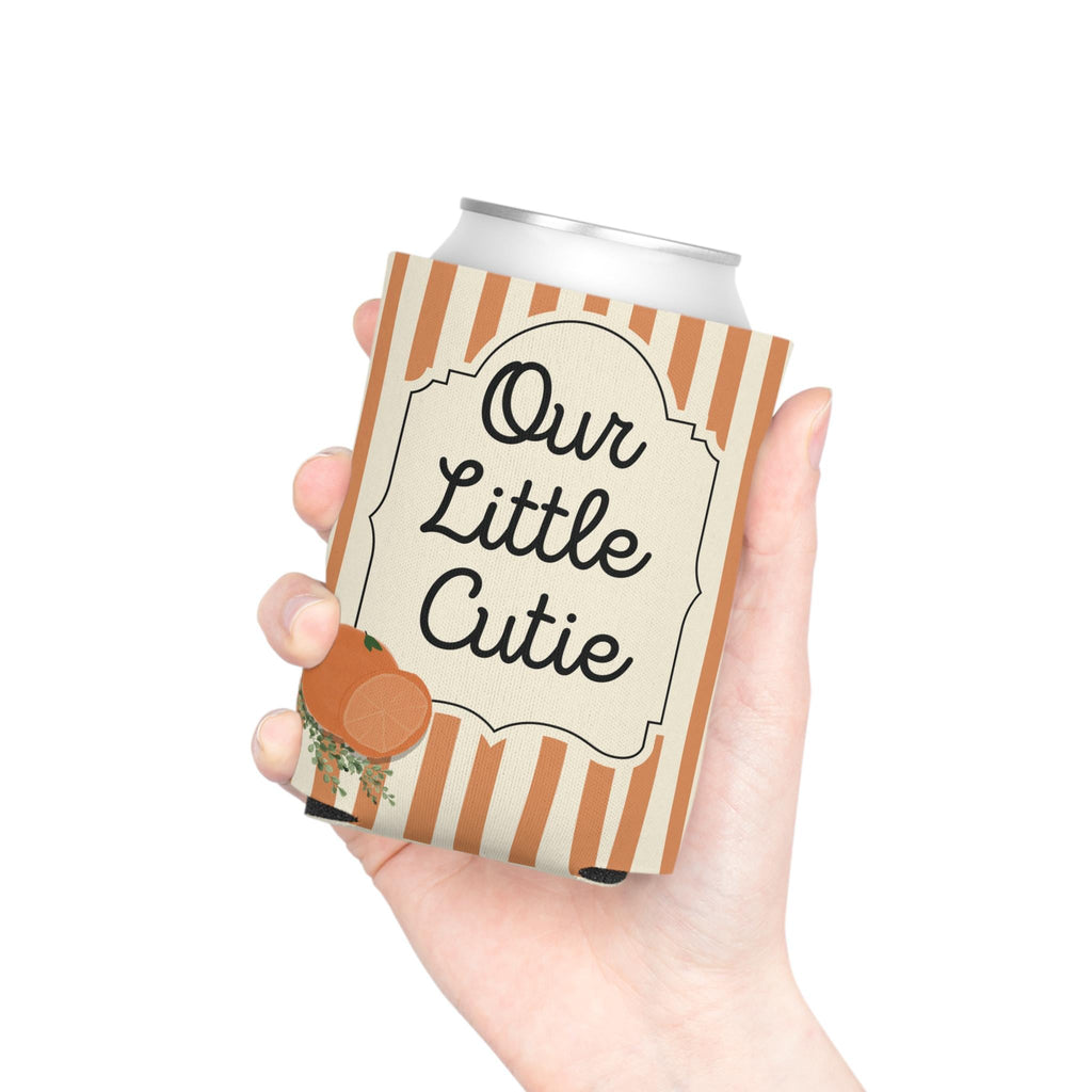 Personalized Our Little Cutie Can Cooler Custom Baby Shower Can Sleeve, Slim and Regular Can Sizes