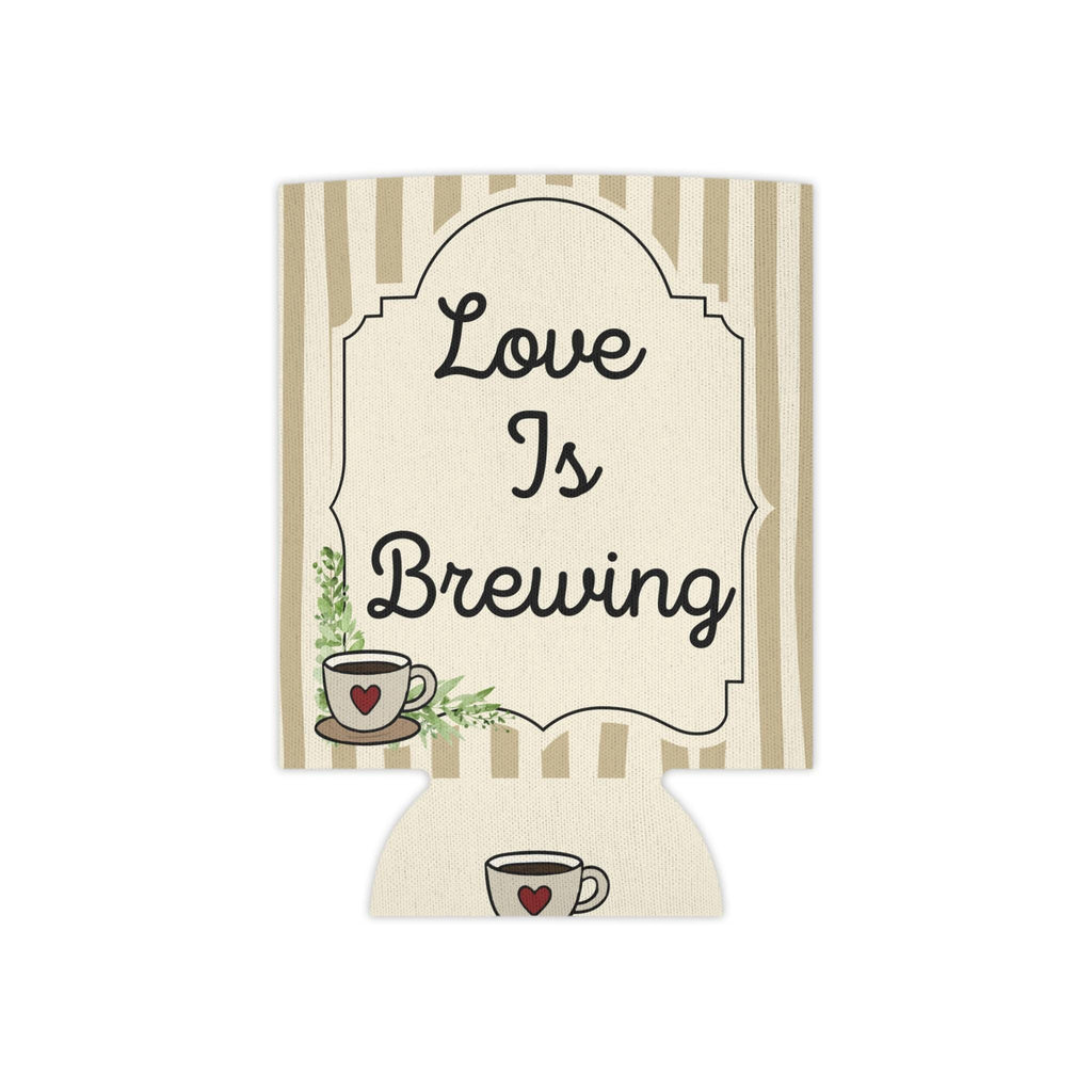 Personalized Love is Brewing Can Cooler Custom Bachelorette Bridal Can Sleeve Slim and Regular Can Sizes